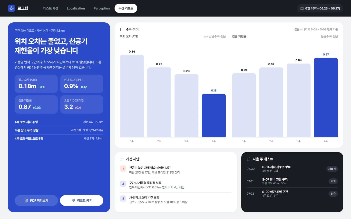 로봇·드론 주행 테스트 로그 분석 스크린샷 3