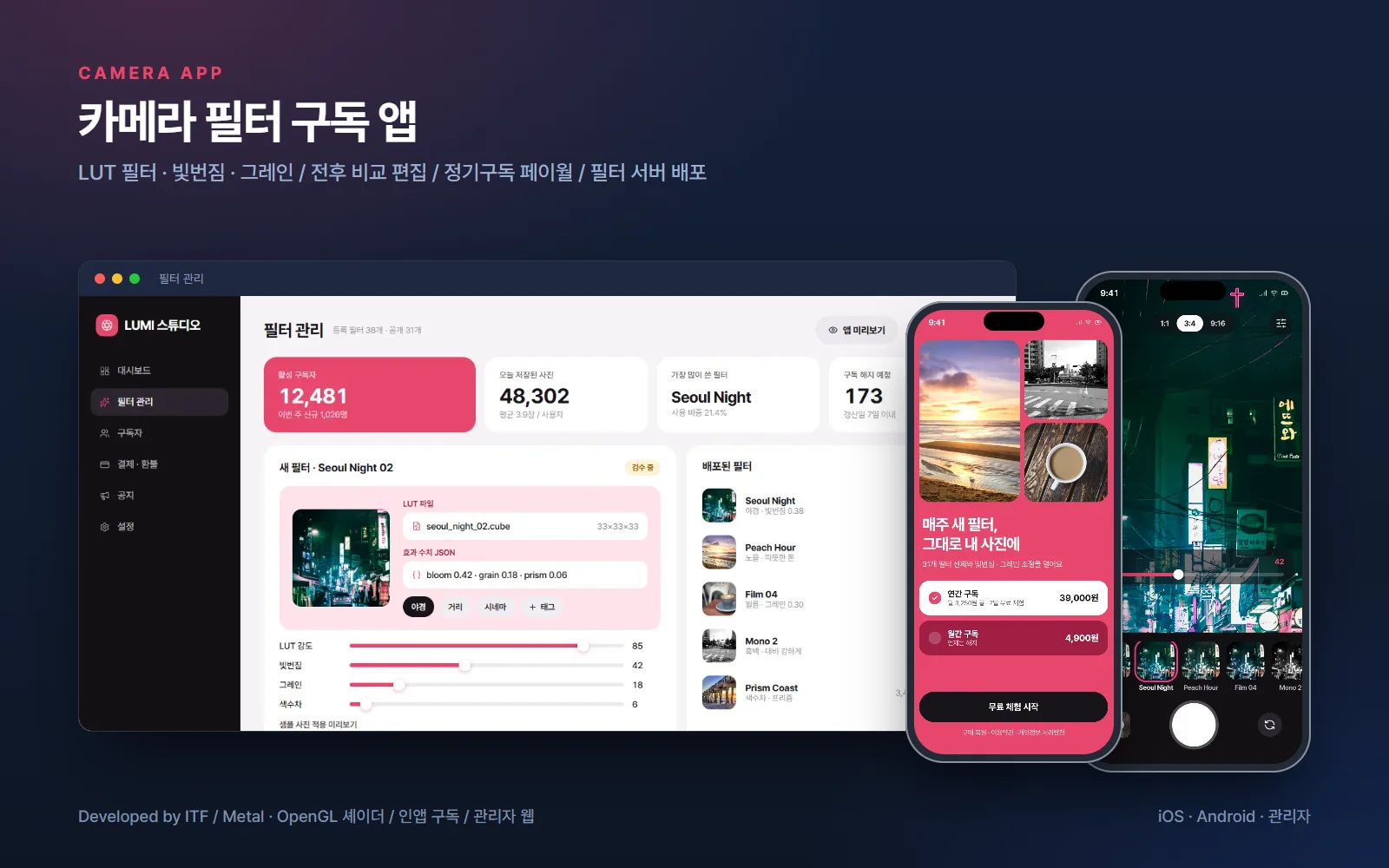 카메라 필터 구독 앱 — 앱 개발 사례